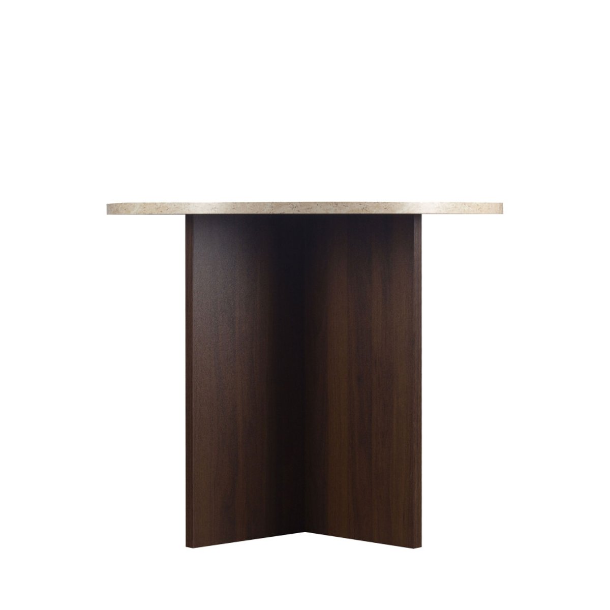 Table à manger 8 personnes ovale en bois et effet travertin - CALIAN beige, DRAWER