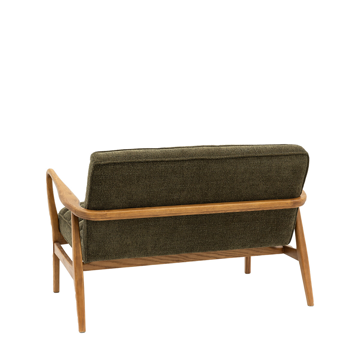 Fairfield Mid-Century Boucle 2 Seater Sofa with Solid Wood Frame green, ÉDITÉ