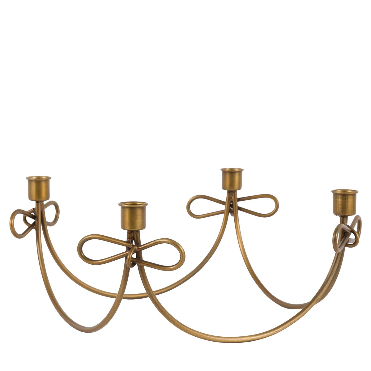 Heritage Bow Candle Holder in Gold gold-coloured, ÉDITÉ