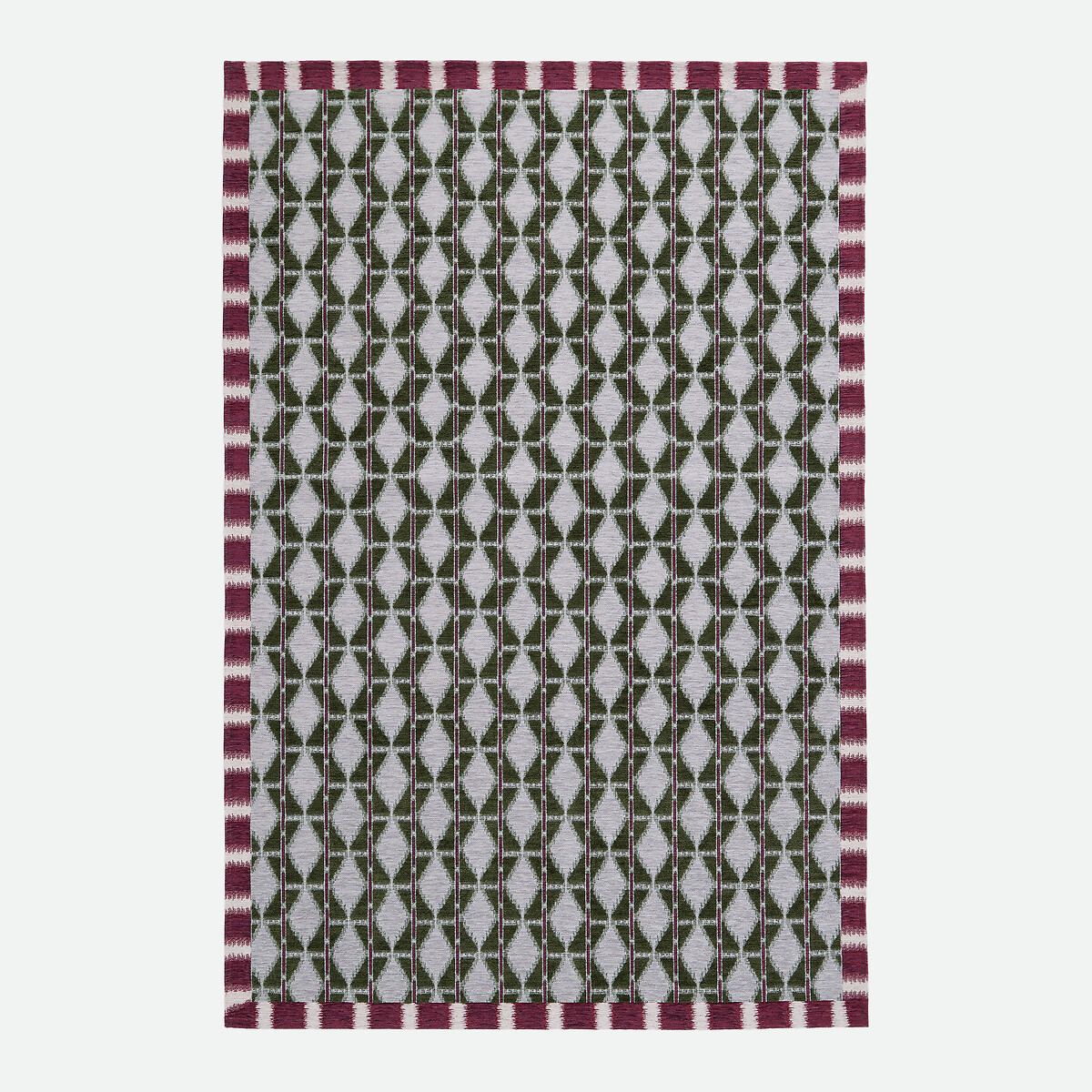 Tapis motifs géométriques, YSE bleu grisé / rose, LA REDOUTE INTERIEURS