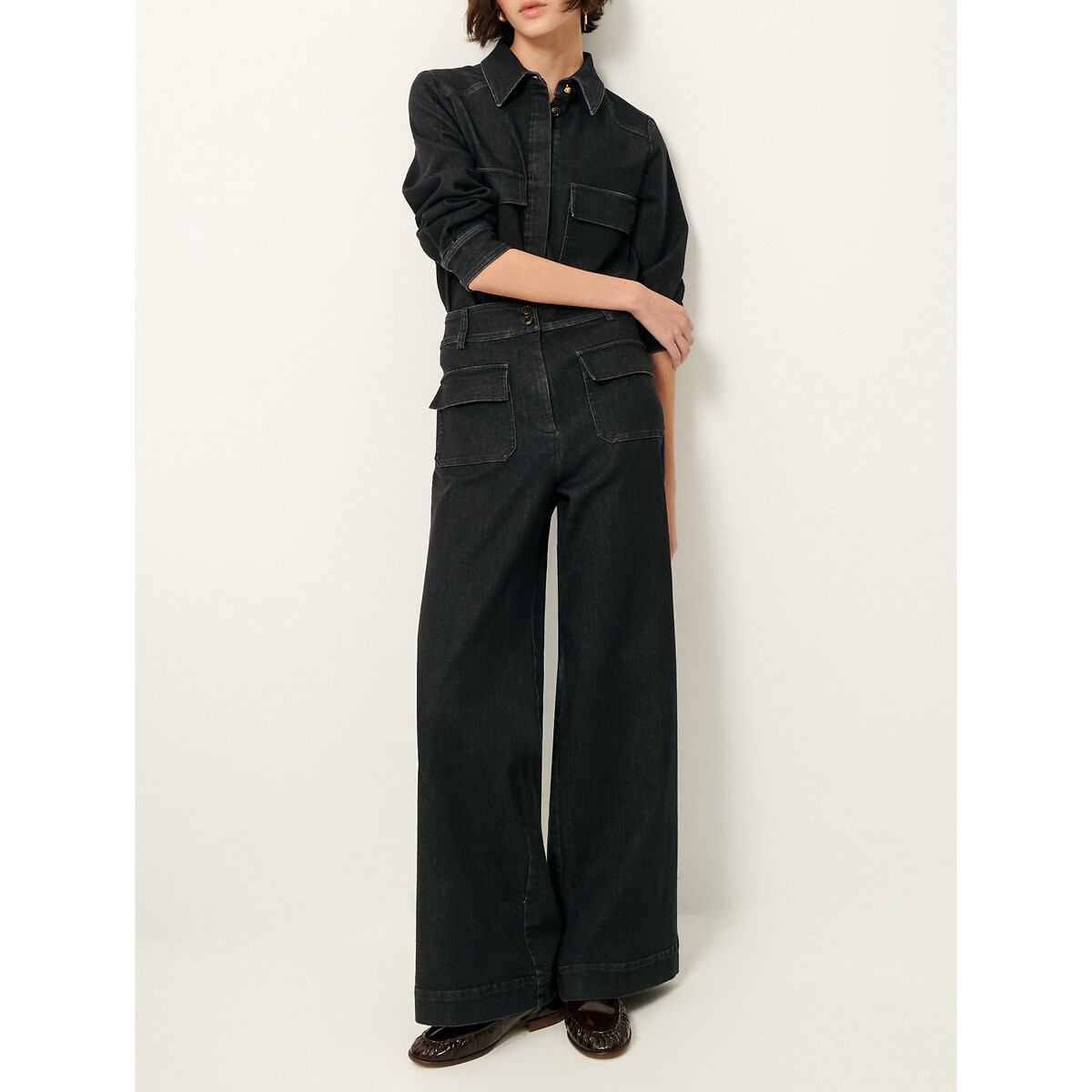 Pantalon large poches plaquées Manhattan gris, SESSUN