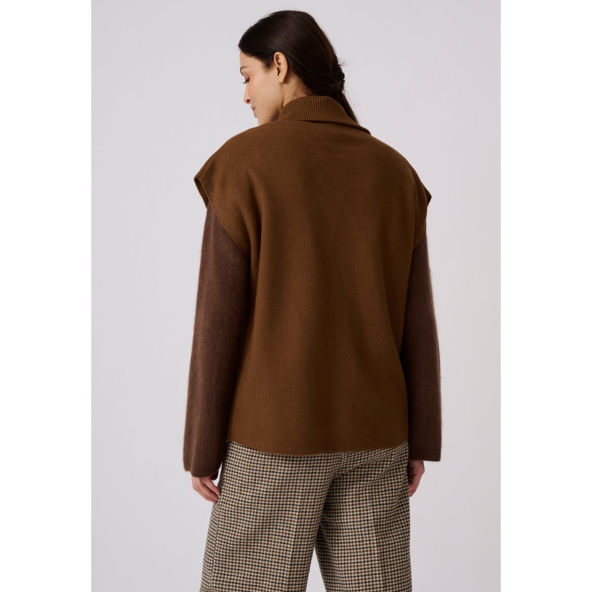 Gilet sans manches zippé Thermolactyl marron chocolat, DAMART