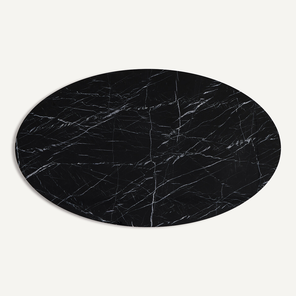 Ellipsenförmige Tischplatte aus Marmor L170 cm, Elipso marmor schwarz, AM.PM