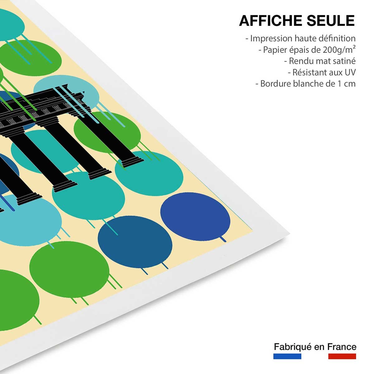 Affiche berlin brandenburger tor affiche seule, HEXOA