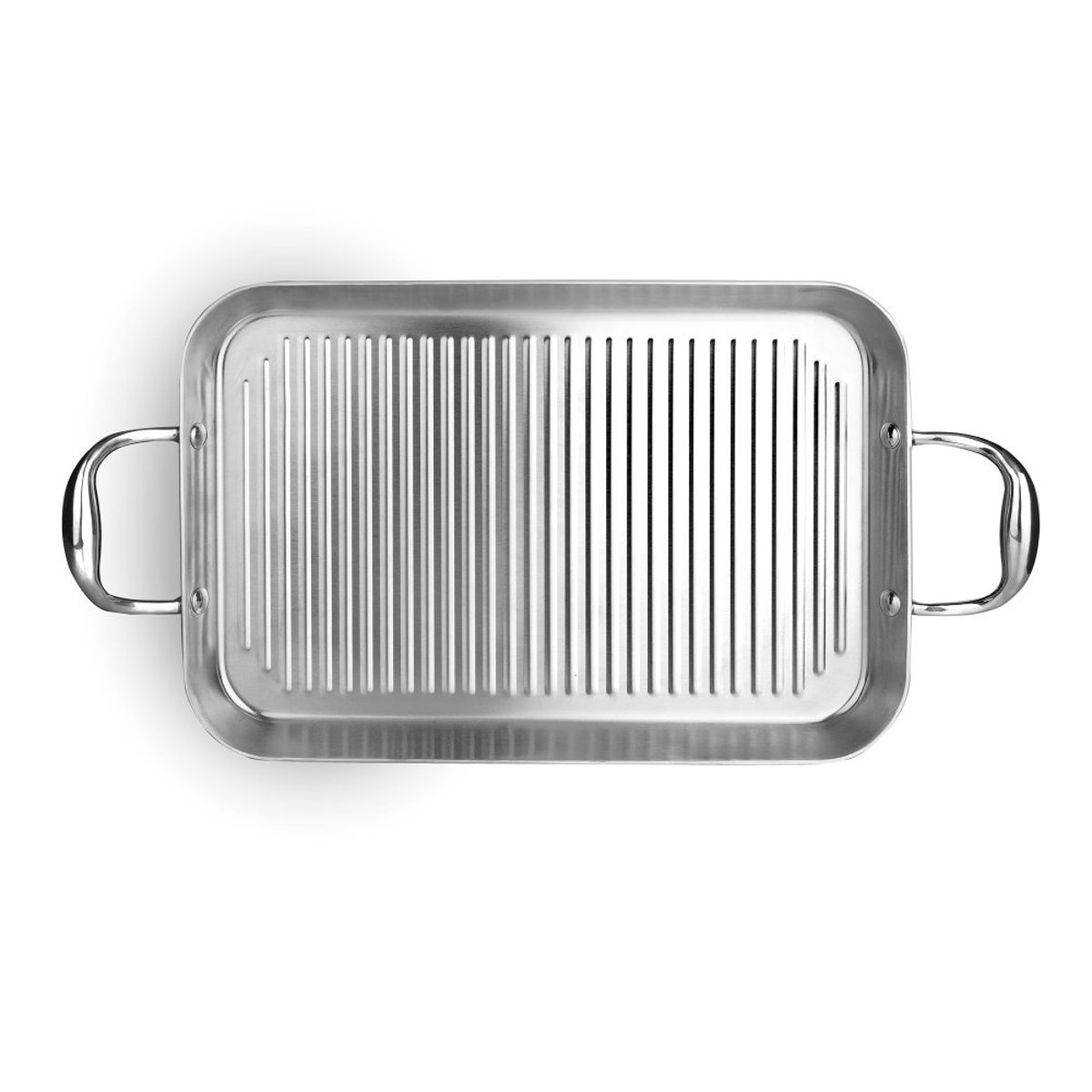 Grill plancha triply 38 x 25 cm natural argent / métallique, IBILI