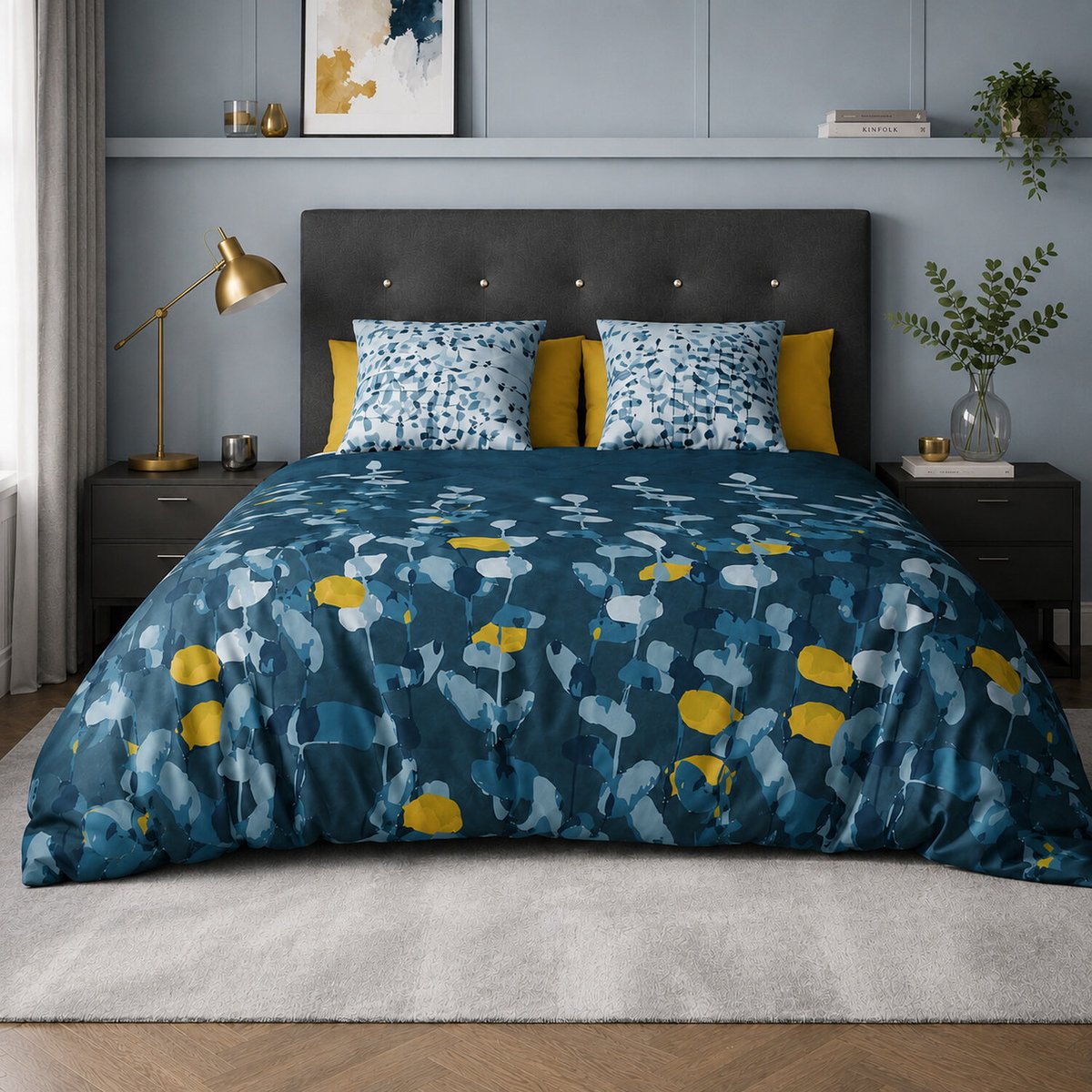Parure housse de couette coton, Lunaria multicolore, C DESIGN HOME TEXTILE