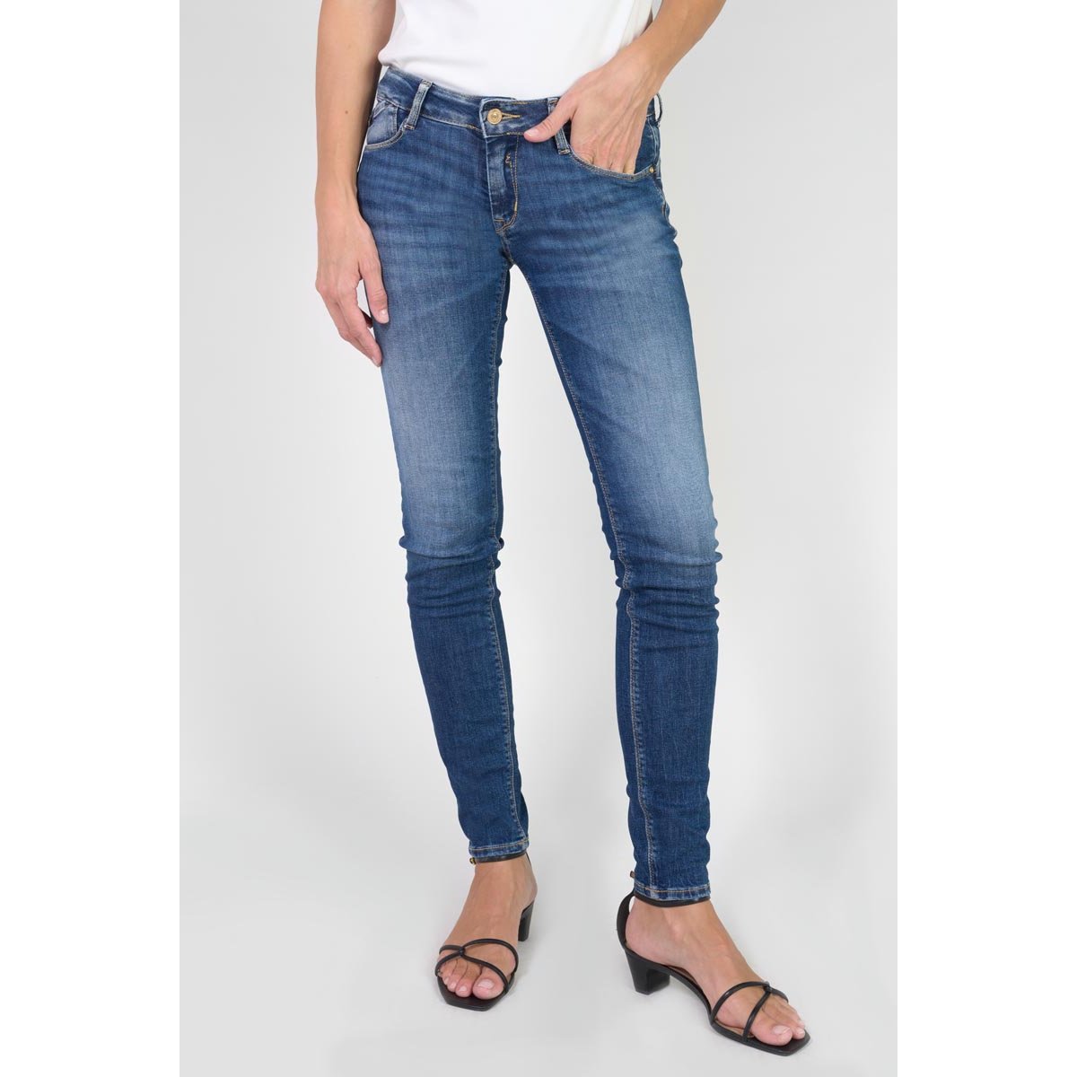 Jeans push-up slim PULP, longueur 34 blue, LE TEMPS DES CERISES