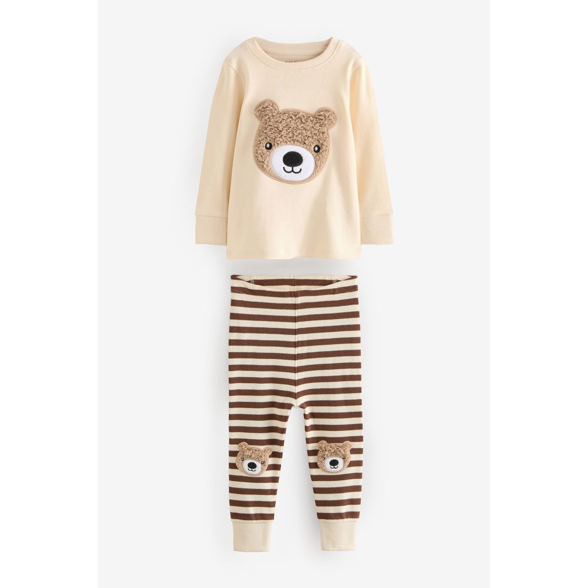 Pyjama confortable, lot de 3 marron/crème, NEXT