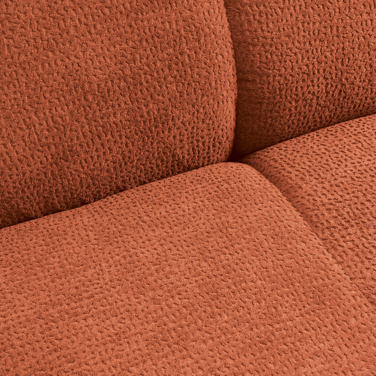 Sillón giratorio, tela con relieve, Nuria terracota, LA REDOUTE INTERIEURS