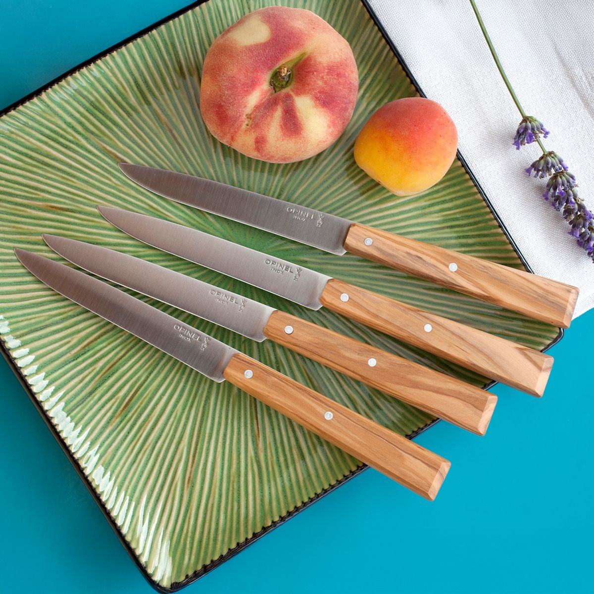 Couteau Bon Appétit sud 4 couteaux de table couleur unique, OPINEL