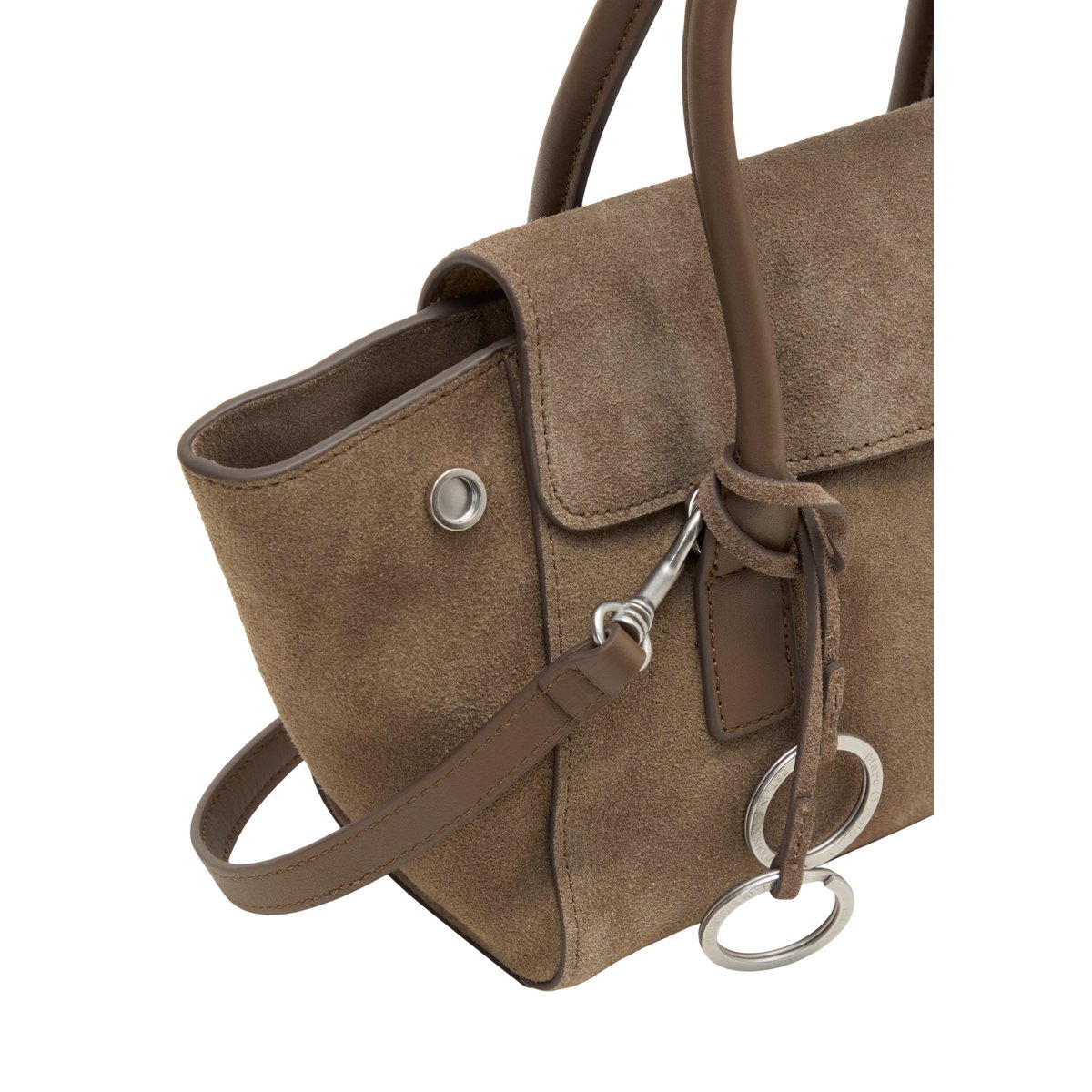 Sac cabas modèle Gitty petit format en cuir velours souple marron clair, MARC O'POLO