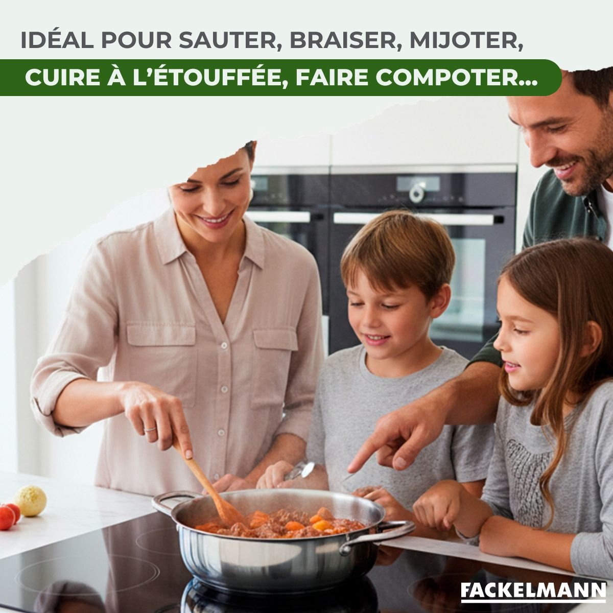 Sautoir 28 cm en inox 18/10 Triply VITA3 inox, FACKELMANN