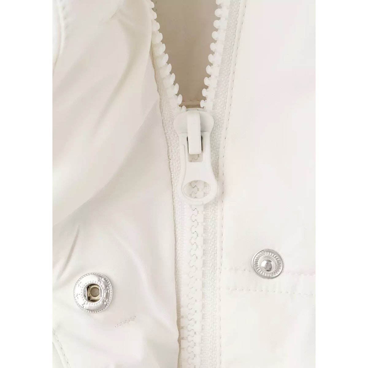 Gilet matelassé à capuche blanc cassé, MANGO BABY