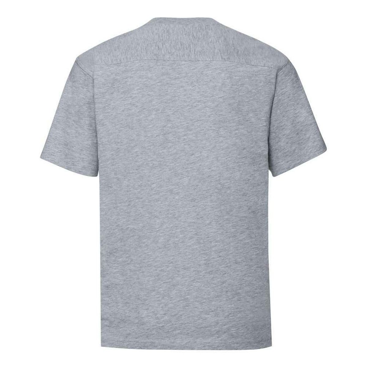T-shirt uni manches courtes gris clair, RUSSELL