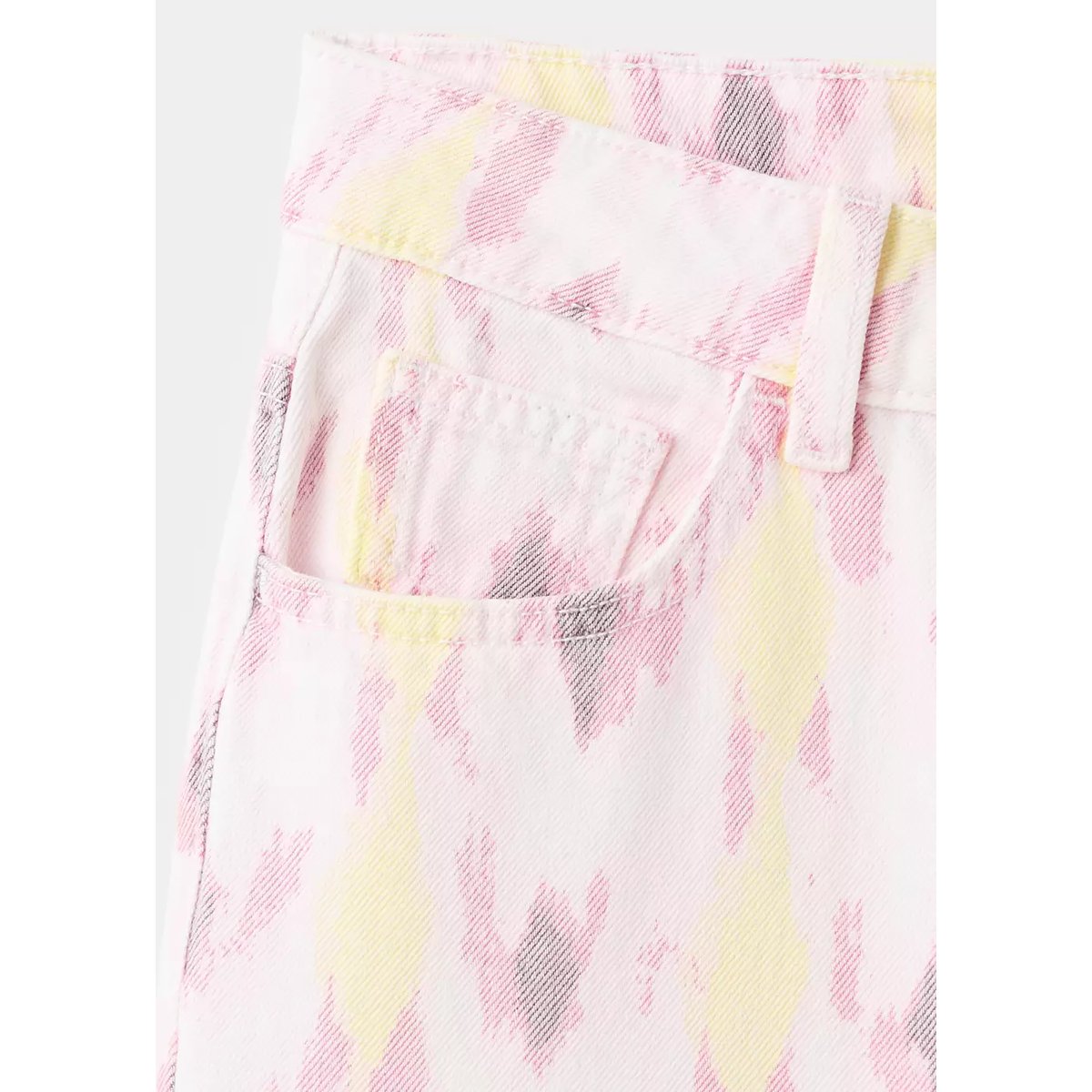 Jean low waist imprimé blanc cassé, MANGO TEEN