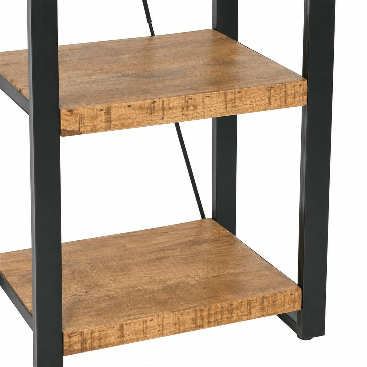 Colonne de salon bois métal 5 plateaux KARGO bois naturel, PIER IMPORT