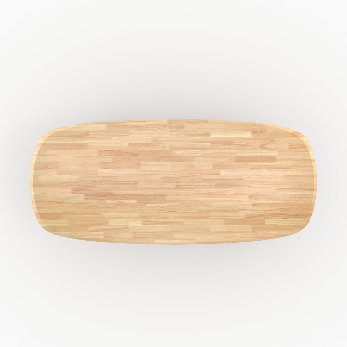 Table rectangulaire en bois d'hévéa massif - ALADIN marron clair, MAISON PAVANE