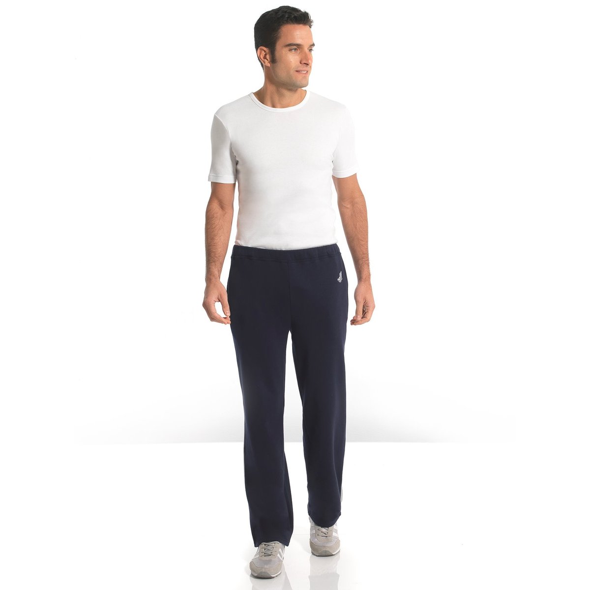 Pantalon de détente en molleton gratté marine, DAXON