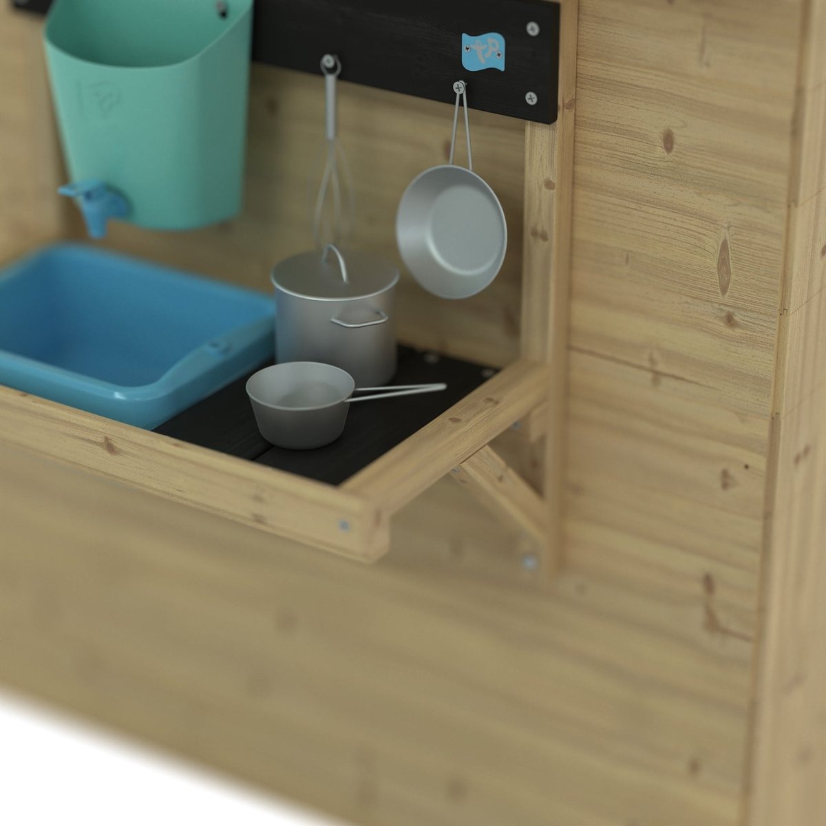 Maisonnette cabane enfant avec cuisine et volets ROMARIN marron, TP TOYS