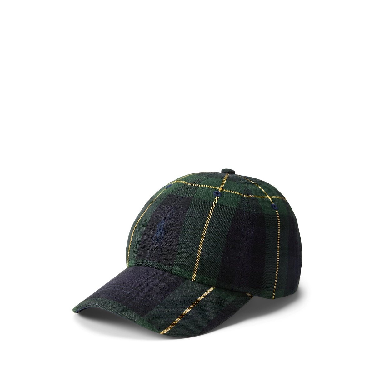 Casquette en flanelle carreaux vert/marine, POLO RALPH LAUREN