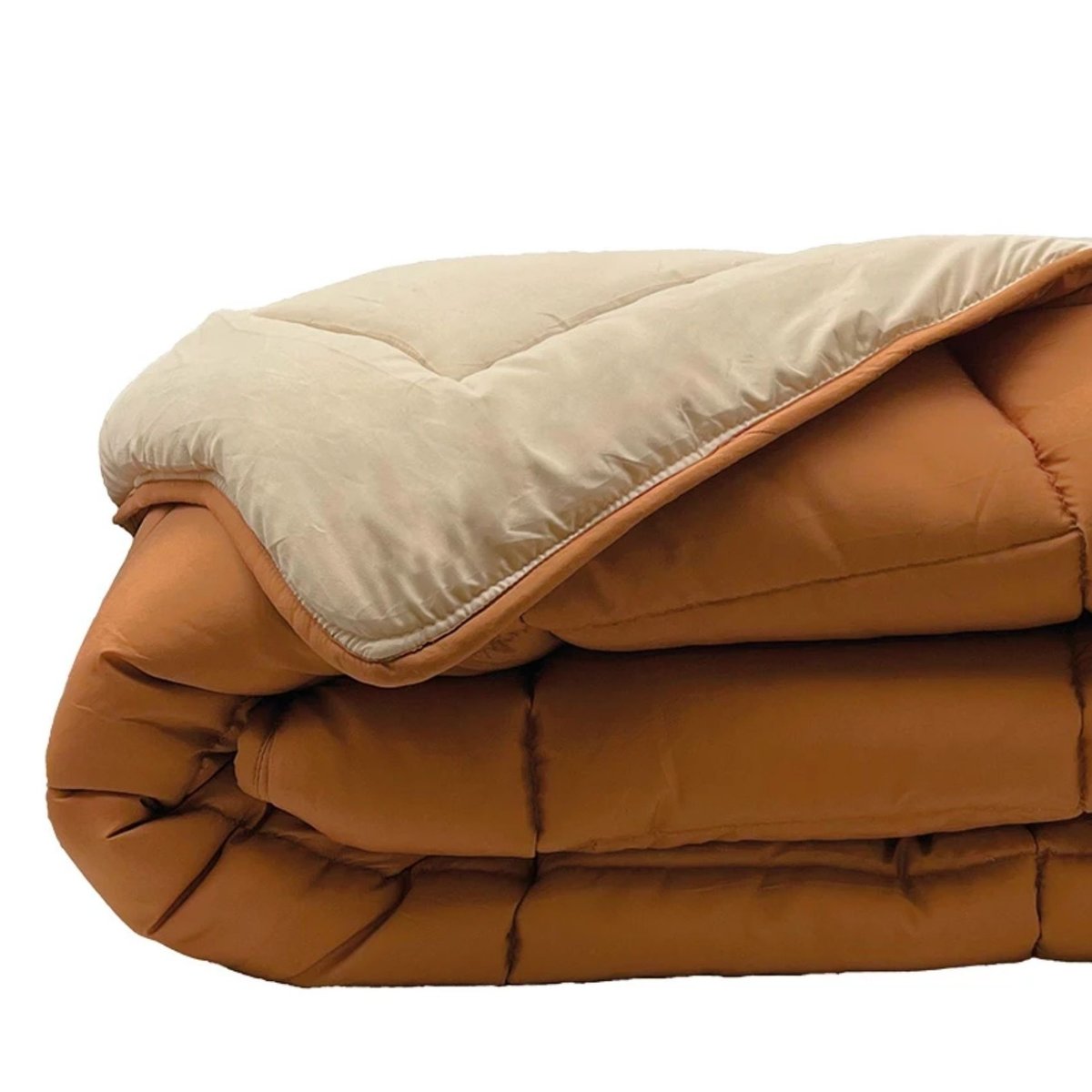 Couette chaude microfibre bicolore 400 gr/m2 cuivre, TOISON D OR