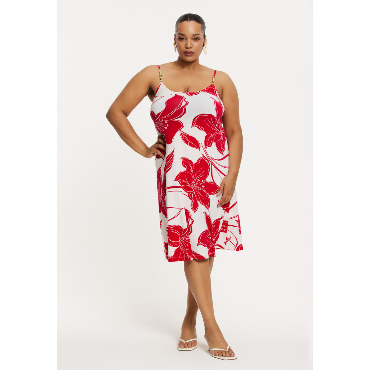 Robe sans manches rouge, YOEK