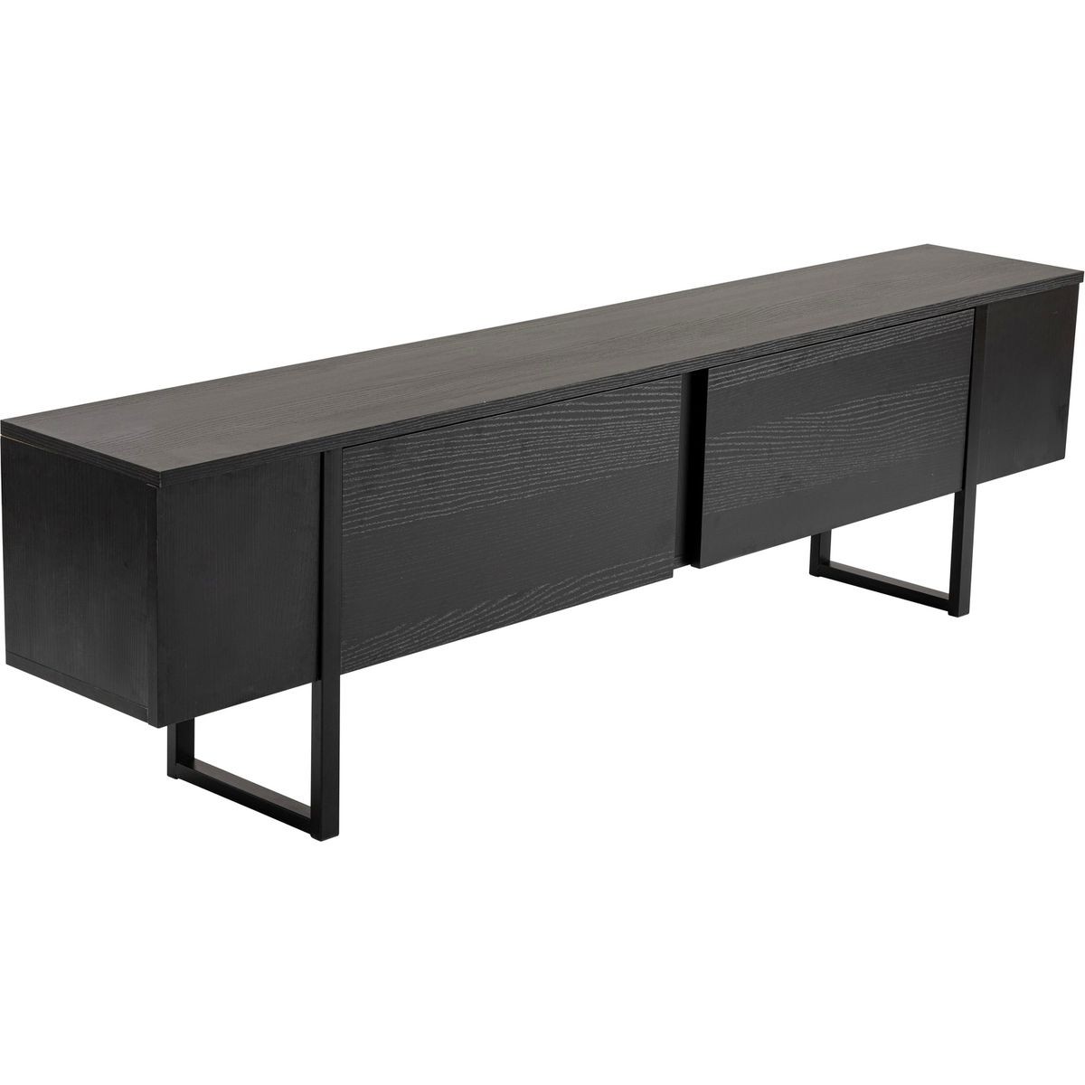 Meuble TV 2 portes - TESSA noir, HOMIFAB