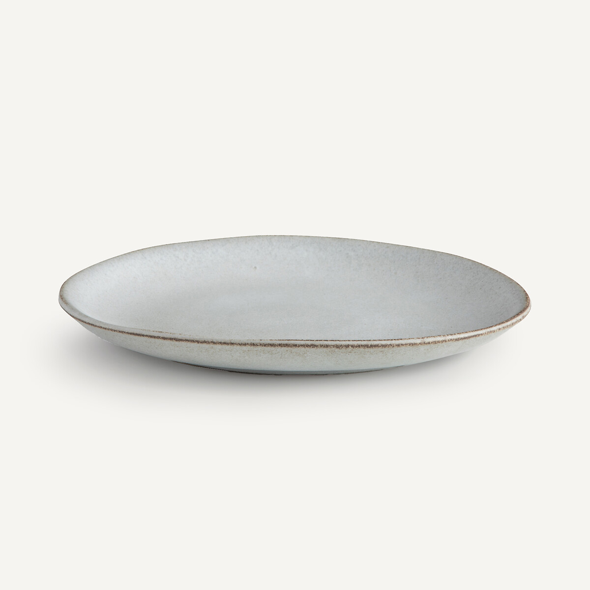 Lot de 4 assiettes plates grès, Leiria gris, AM.PM