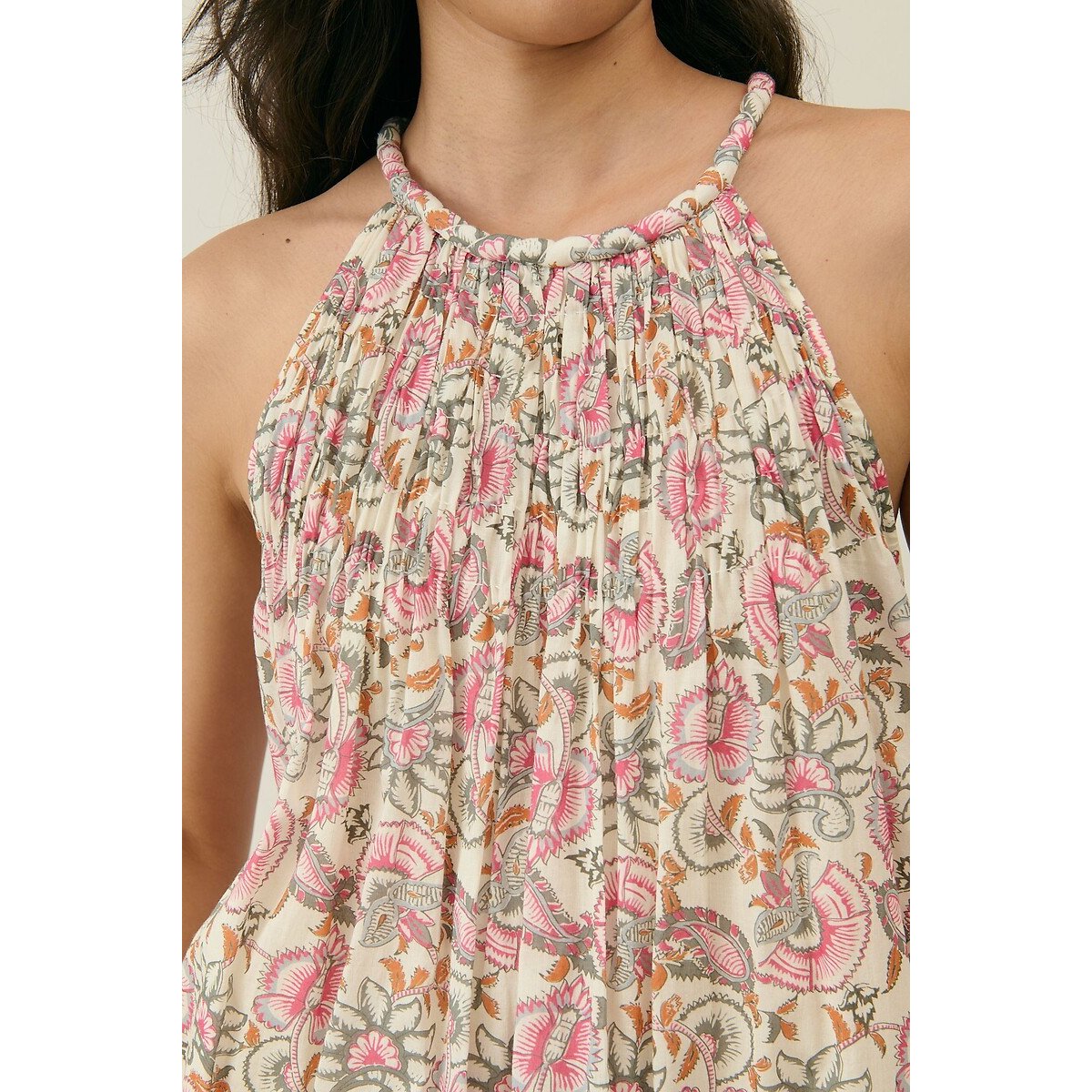 Marjorie Printed Sleeveless Maxi Dress pink print, LOUISE MISHA