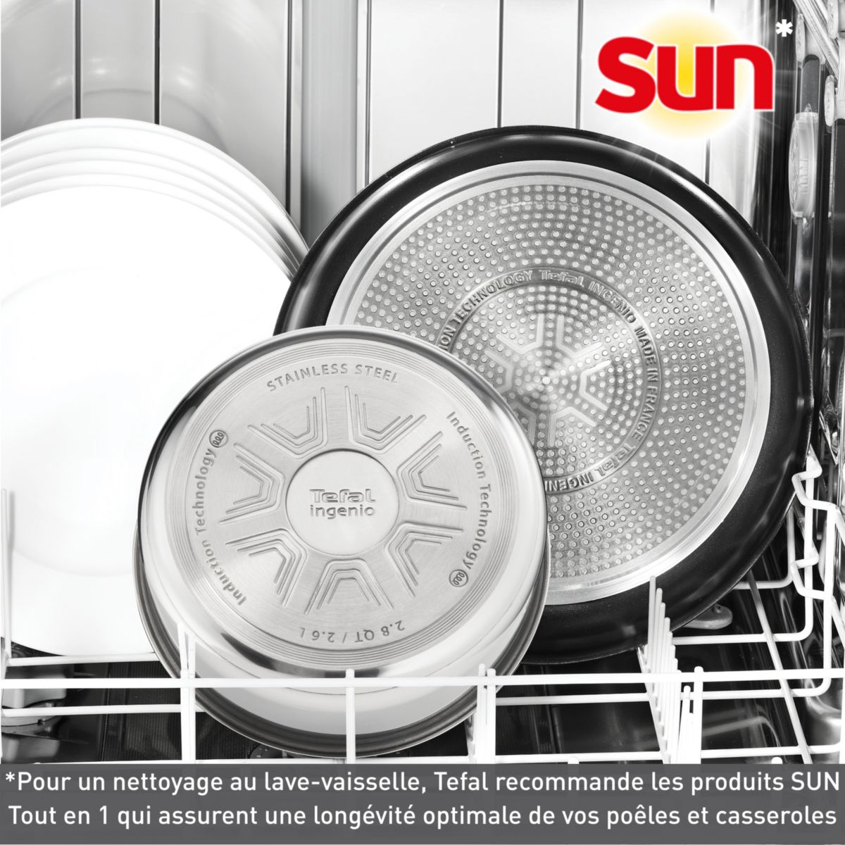 Batterie de cuisine Ingenio Easy Plus lot 2 poeles L1509202 noir, TEFAL