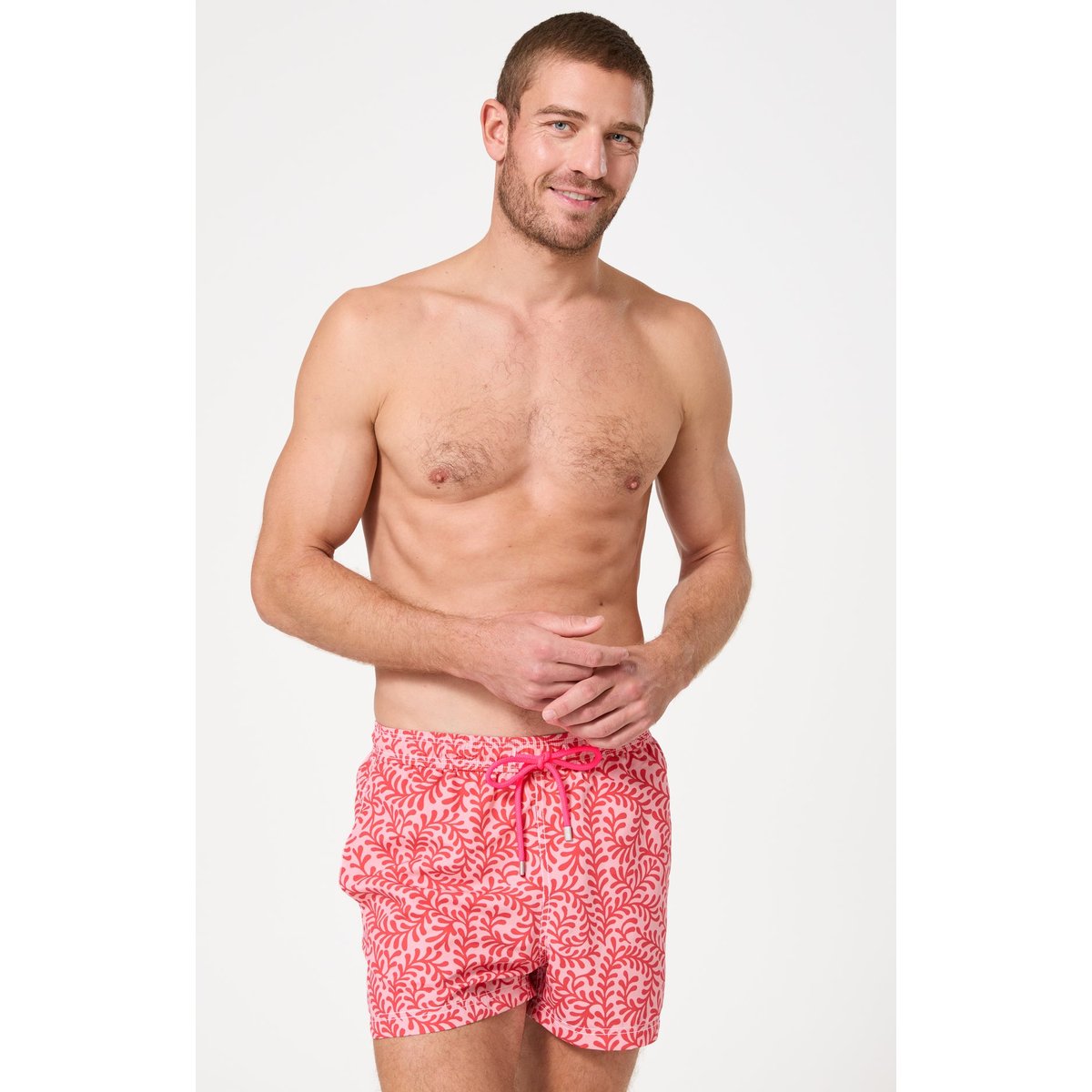Short de bain imprimé Leaf orange, ARTHUR