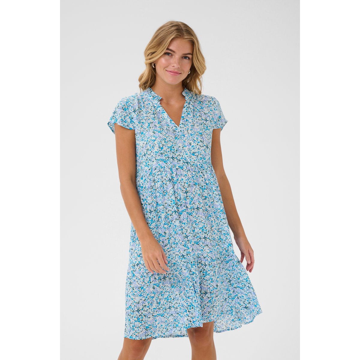 Robe bleu blue petite flowers, KAFFE