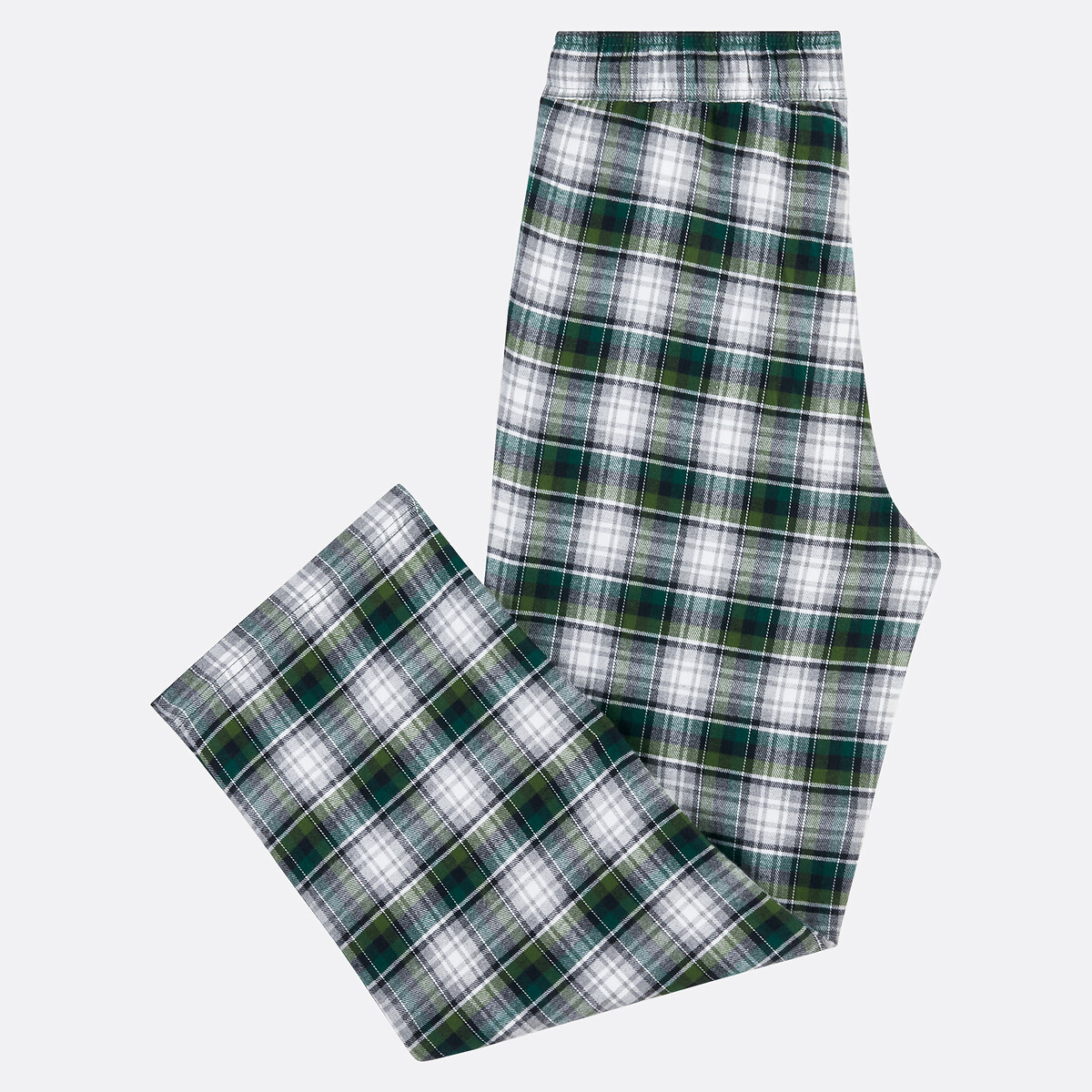Pantalón de pijama a cuadros de algodón rayado cuadros, LA REDOUTE COLLECTIONS