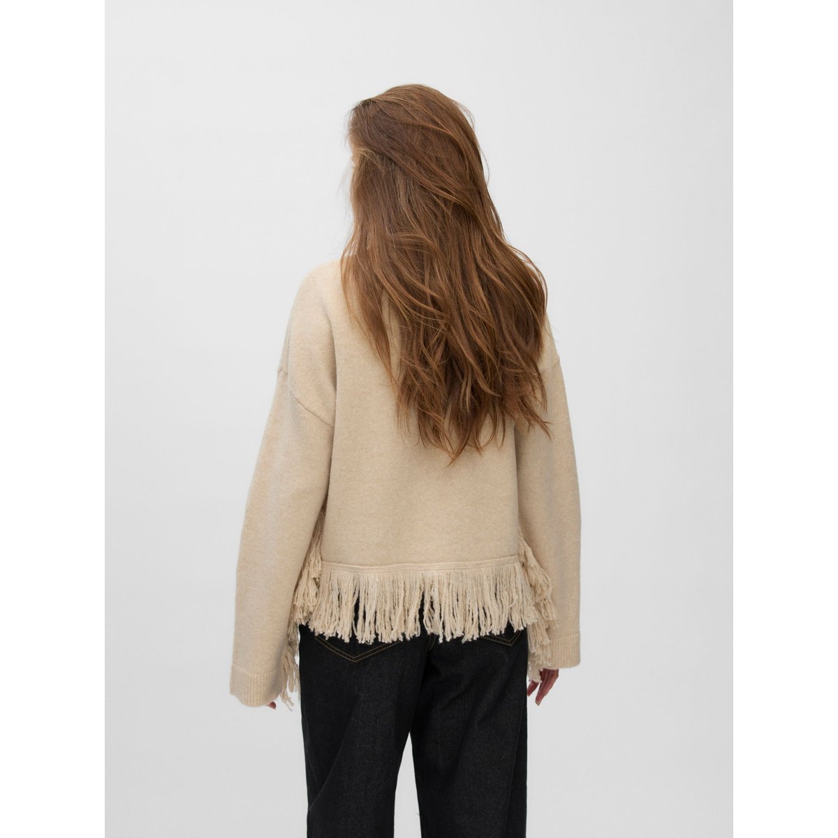 Pull En Maille oatmeal 1, VERO MODA