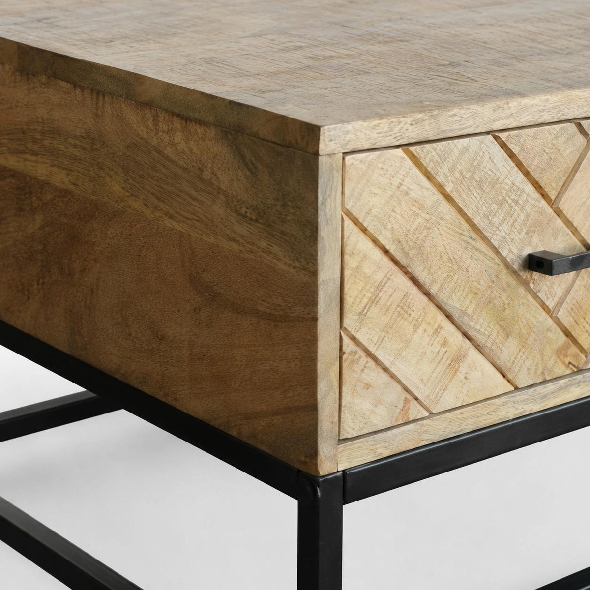 Table basse en bois de manguier 2 tiroirs BRIX bois naturel, PIER IMPORT