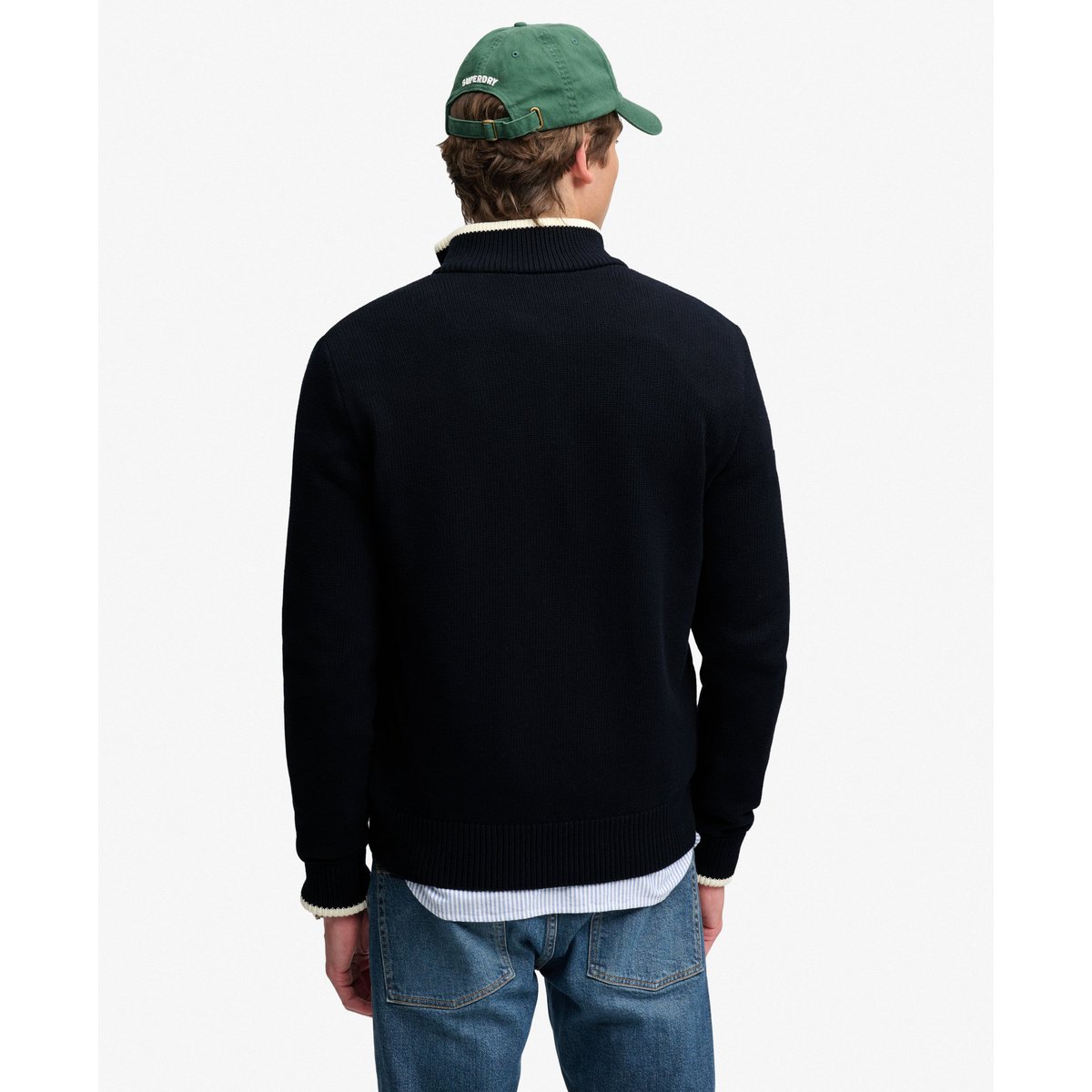 Veste Hybride Matelassée Droite bleu marine éclipse, SUPERDRY