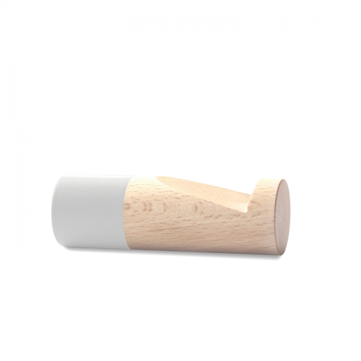Patère Wook Cylindrique Bicolore Small Diam 30 X 90 mm gris clair, ARCHIV