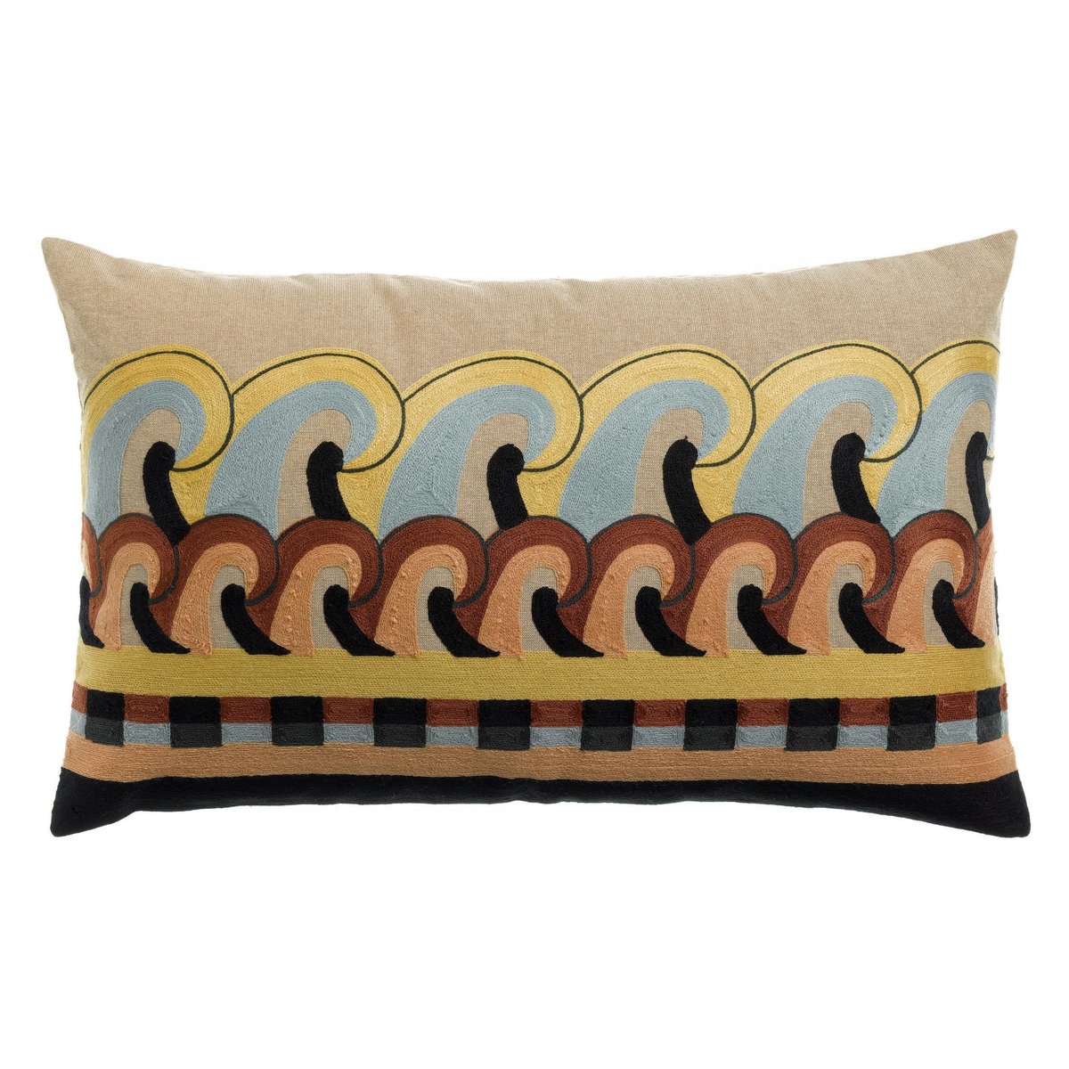 Coussin brodé Adria multico, VIVARAISE
