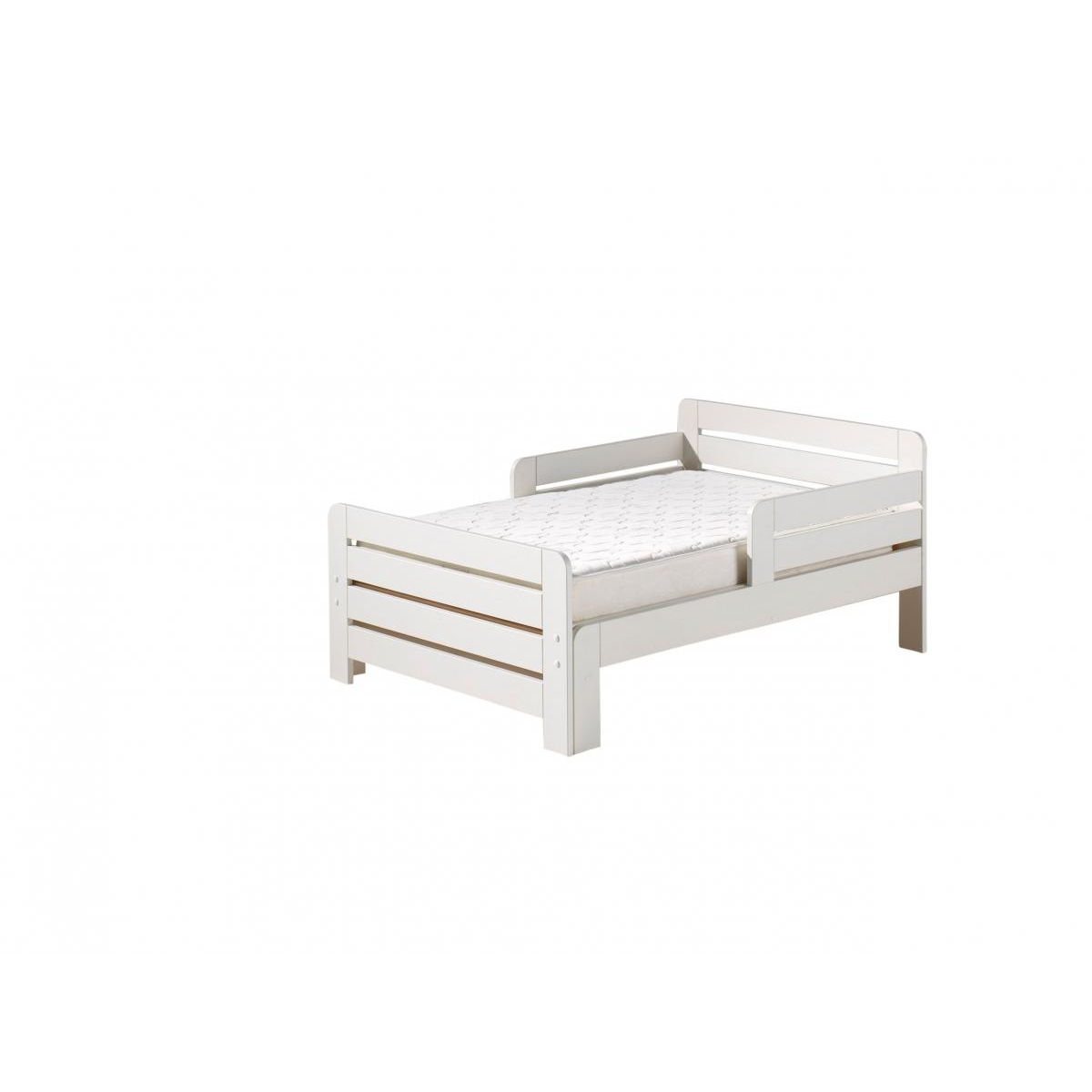 Lit évolutif JUMPER 140 avec matelas - blanc couleur unique, VIPACK