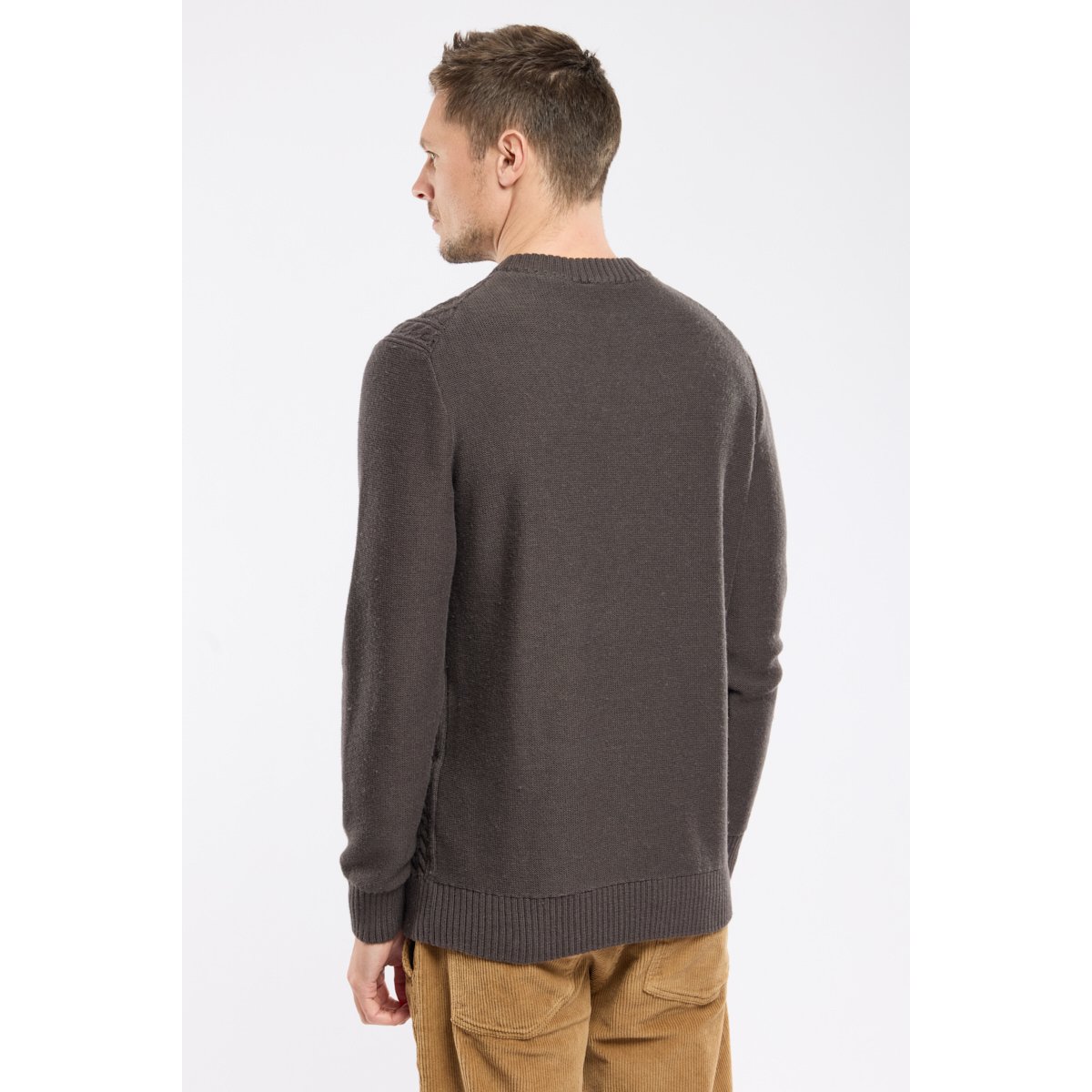 Pull torsades en coton et laine nine iron, ARMOR-LUX