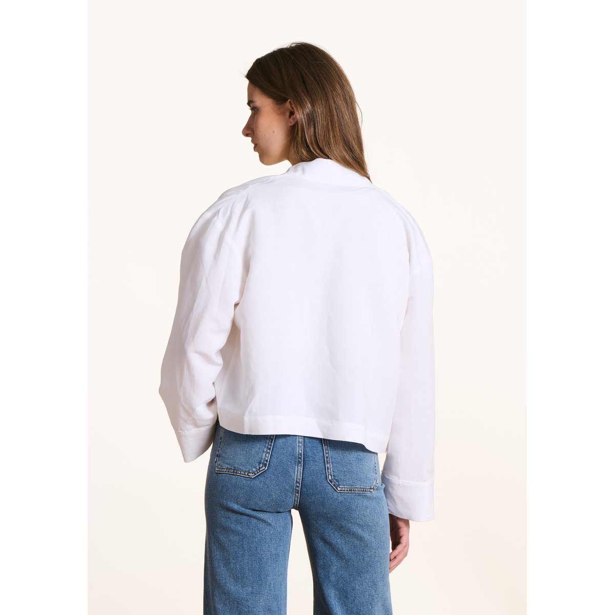 Veste courte ouverte blanc, LA FEE MARABOUTEE