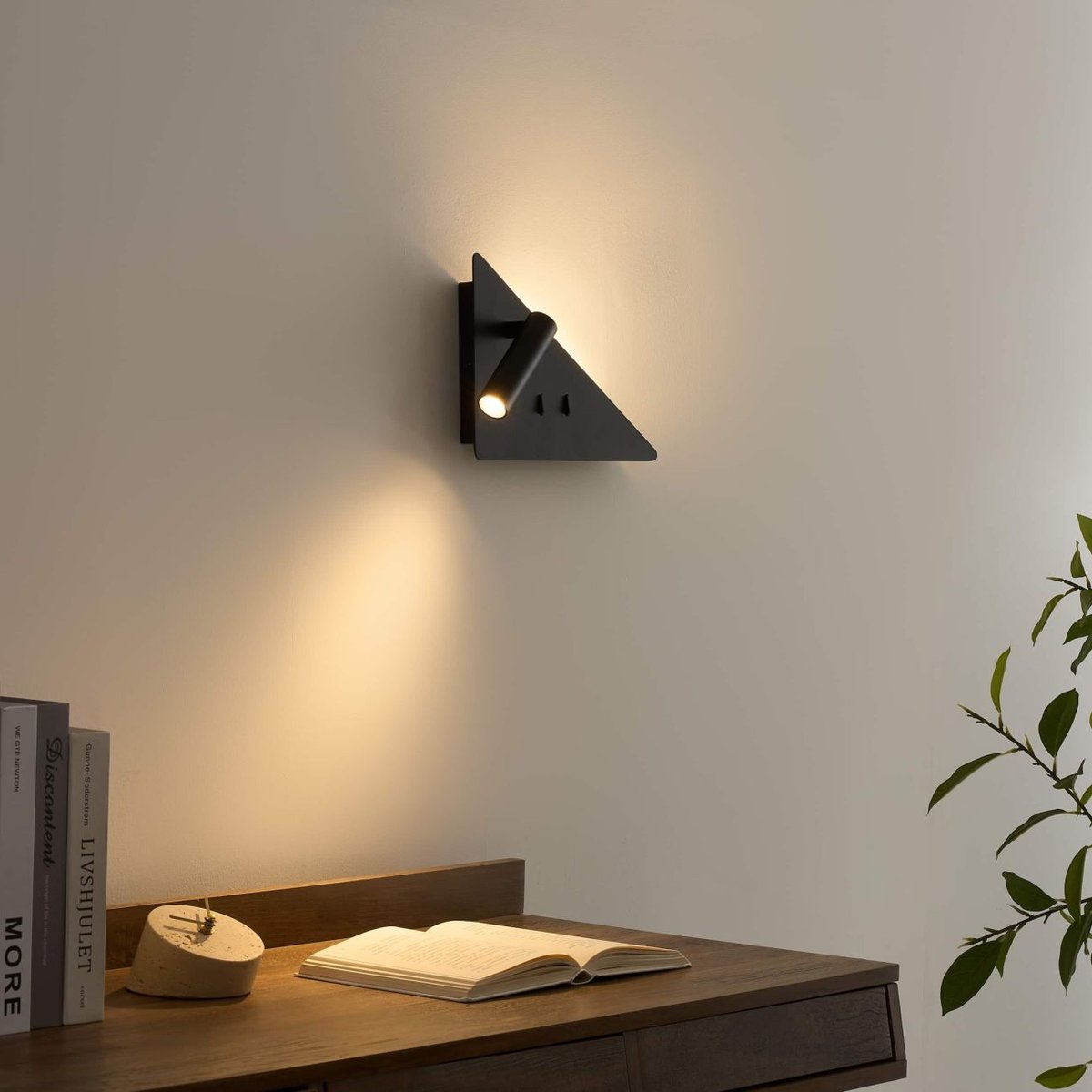 Applique triangle liseuse gauche LED - ELARIS noir, KOSILUM