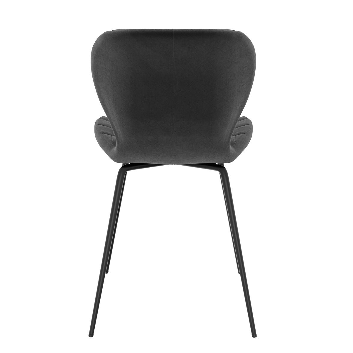 Lot de 2 chaises en velours - MAZZIA noir, MAISON PAVANE
