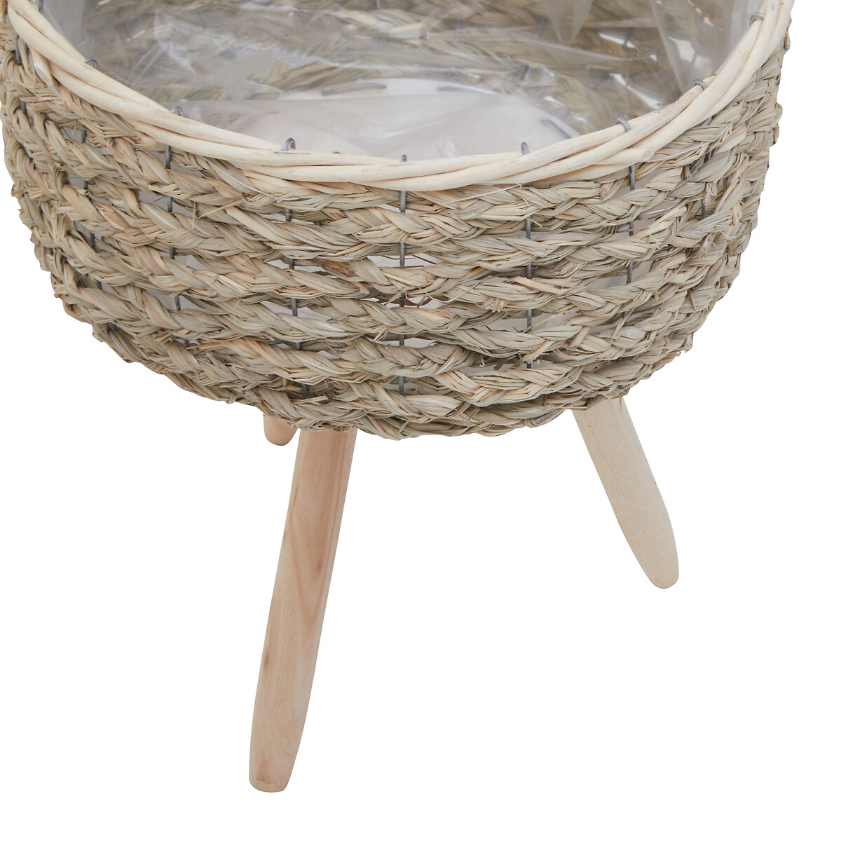 Set of 2 Natural Basket Planters natural, ÉDITÉ