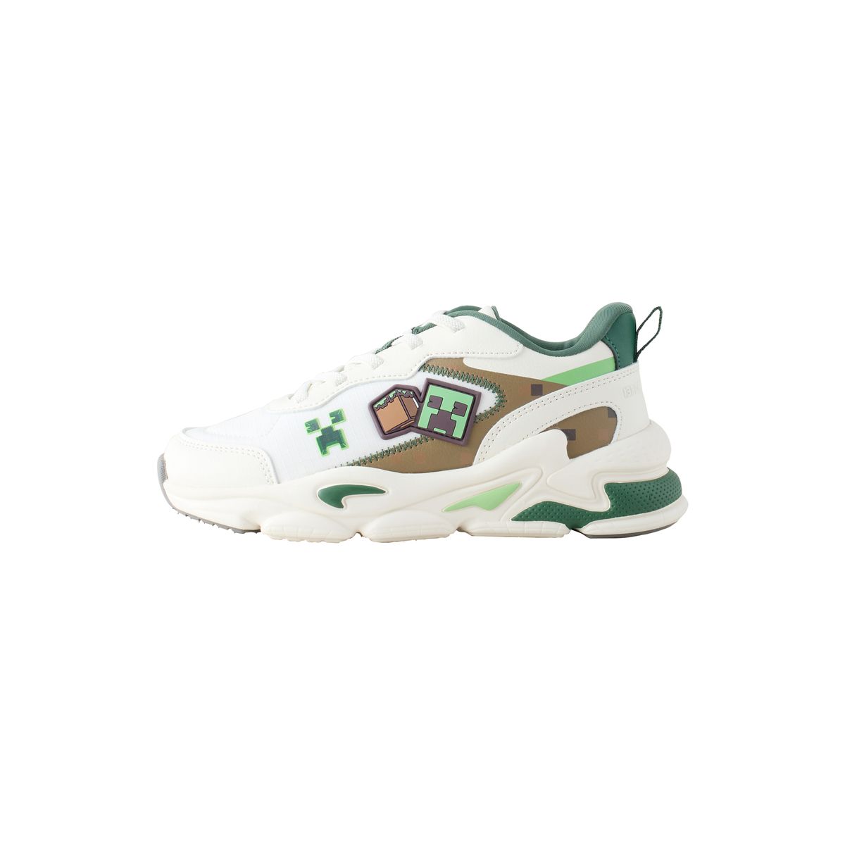 Baskets à lacets élastiques minecraft blanc, NEXT