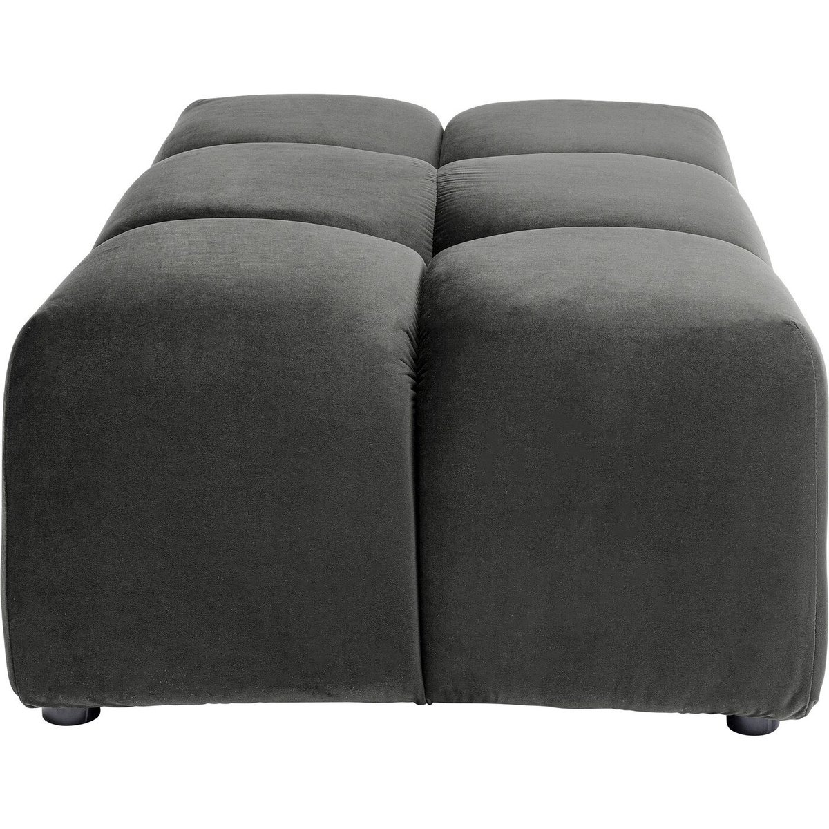 Repose-pieds en velours, BELAMI gris, KARE DESIGN