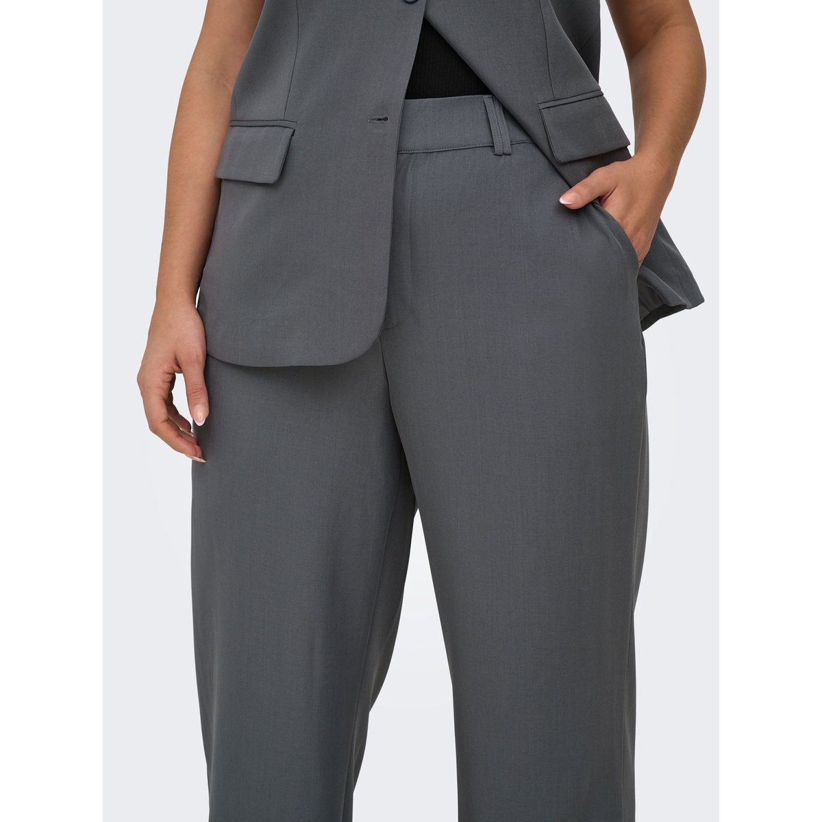 Pantalon De Tailleur medium grey melange, ONLY CARMAKOMA