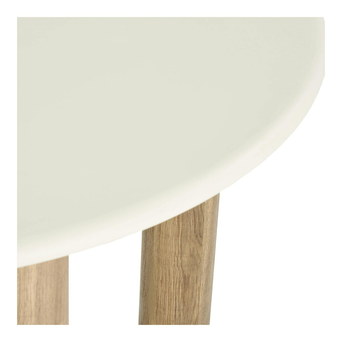 Table à manger ronde aspect ciment clair ø120 cm KNOX beige, PIER IMPORT