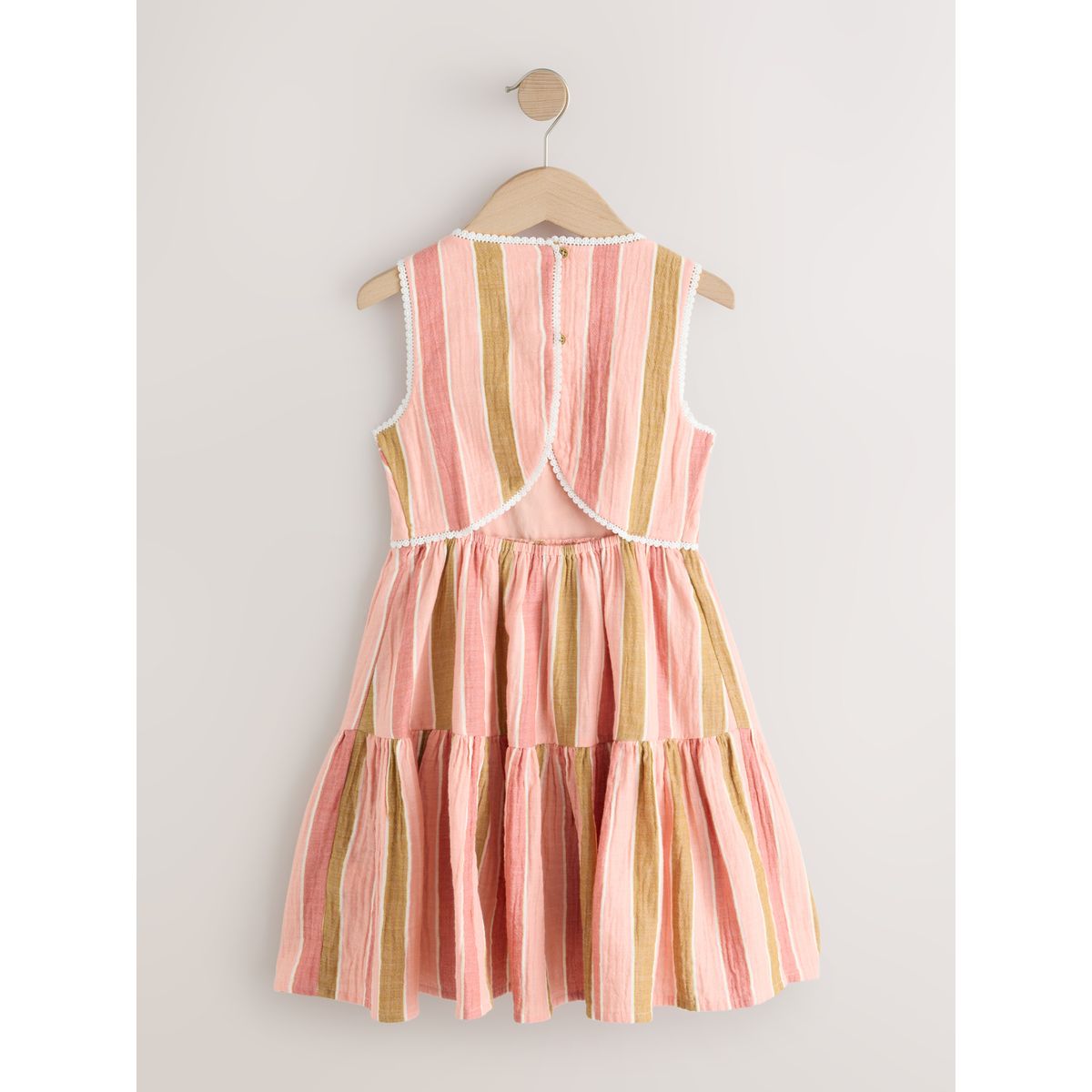 Robe brodée sans manches marron rouille, NEXT