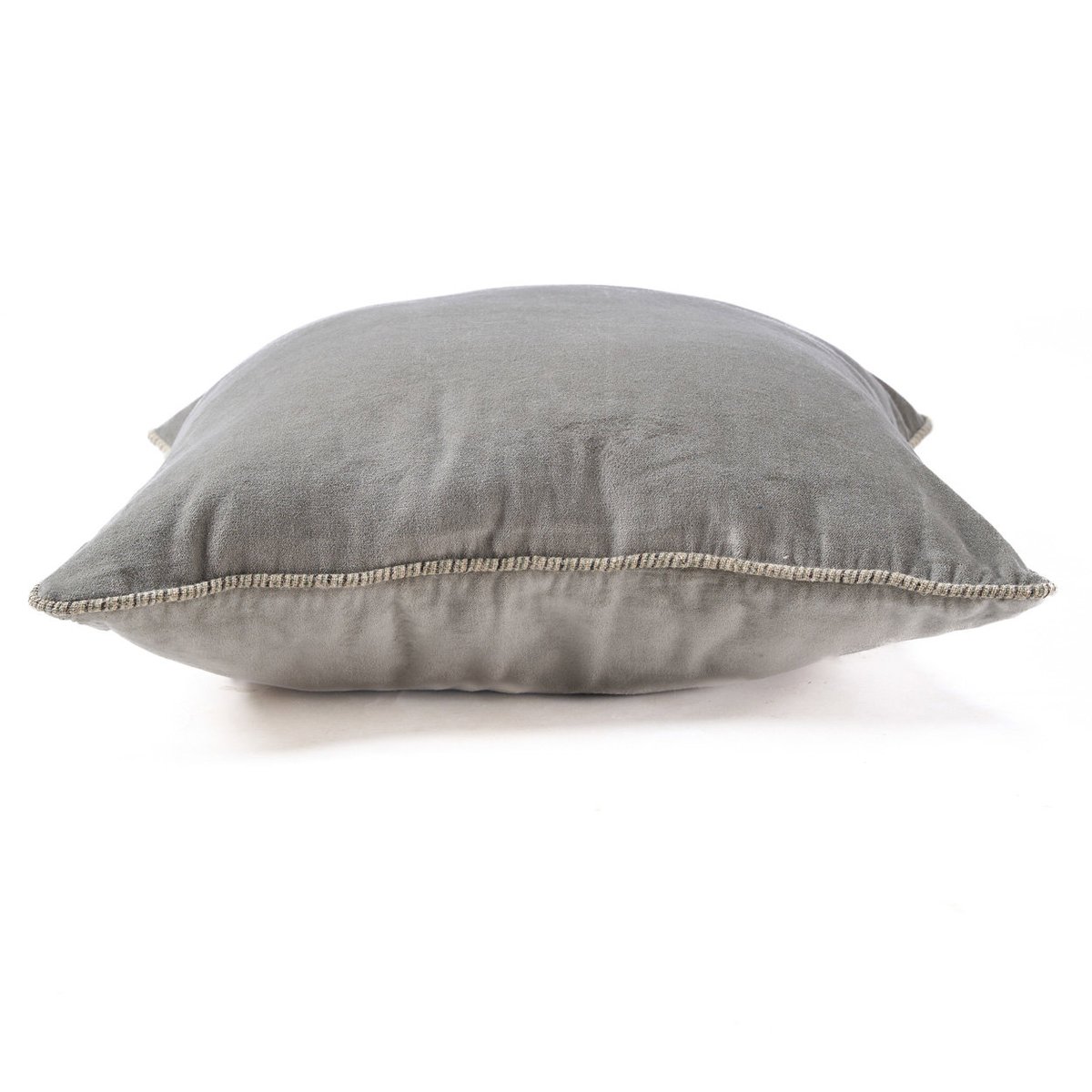 Housse de coussin en velours VELVET CRUSH gris, BAZAR BIZAR